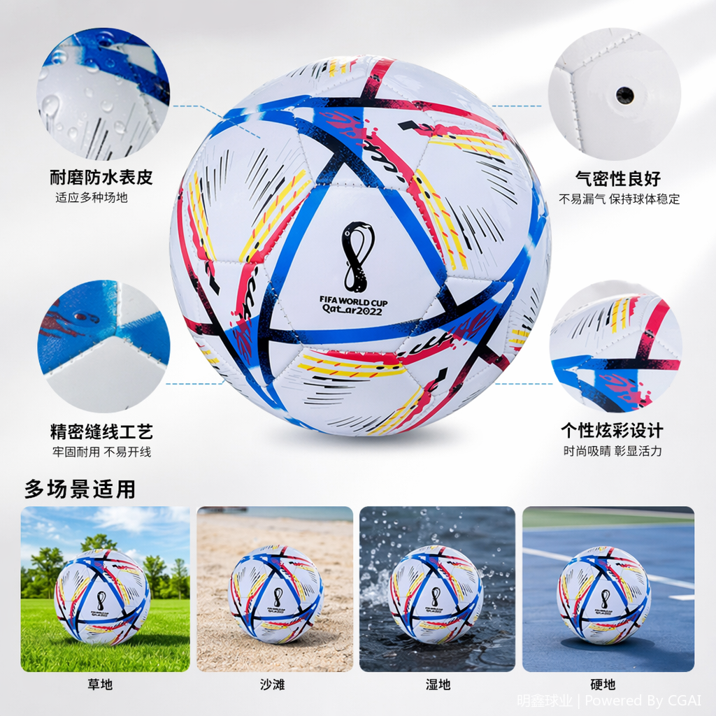 MINSA hand-sewn PU leather stress-relieving football: Simple and elegant