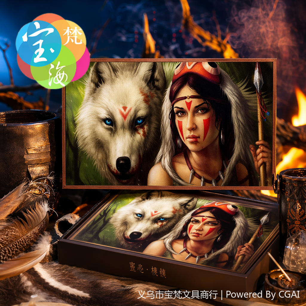 Best-selling DIY diamond painting for foreign trade, cross-border Amazon bestseller 3040 living room decoration painting YSG Wolf and Beauty 145534778 Specification image