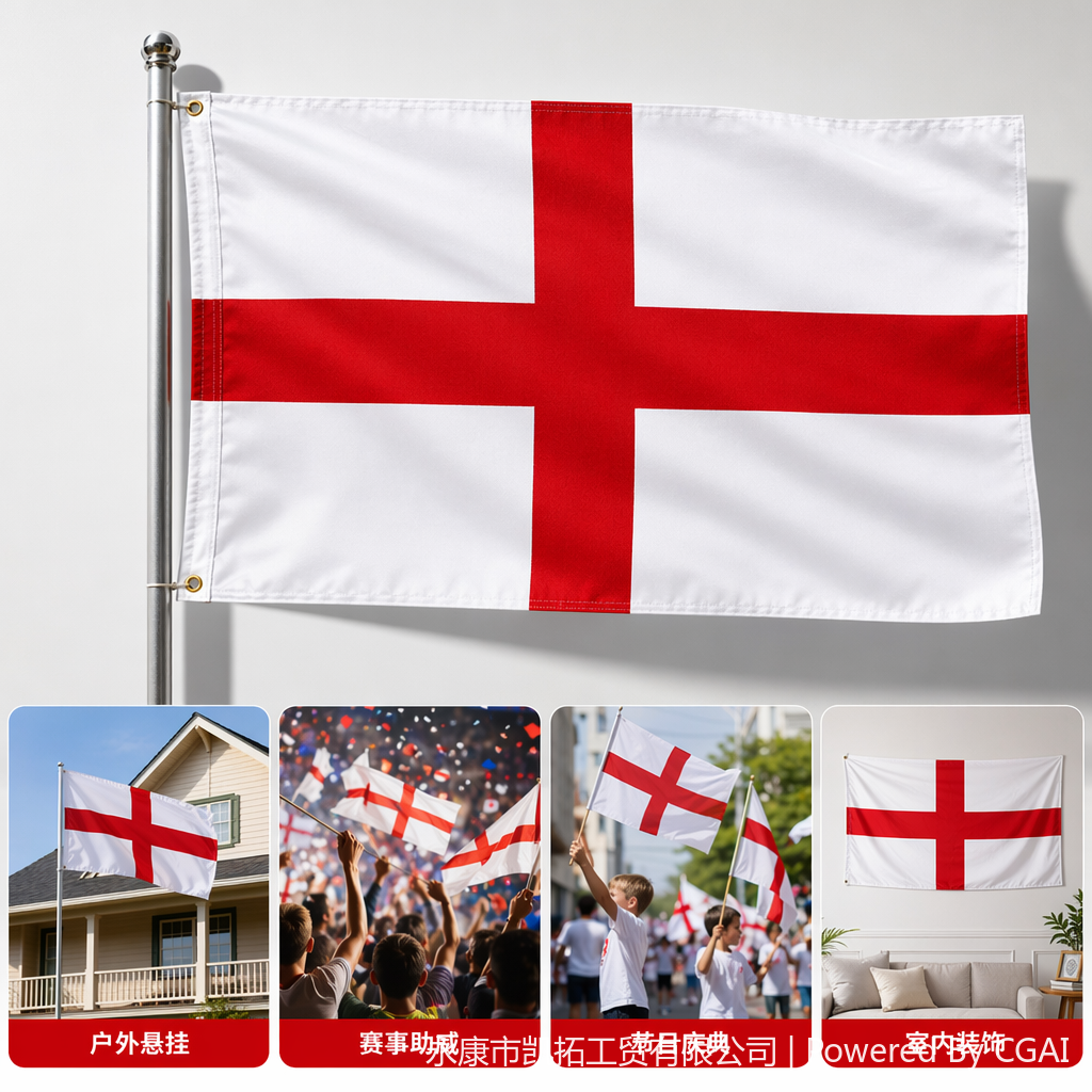 England flags, World Cup European fans' support flags, polyester hanging in various specifications available for wholesale