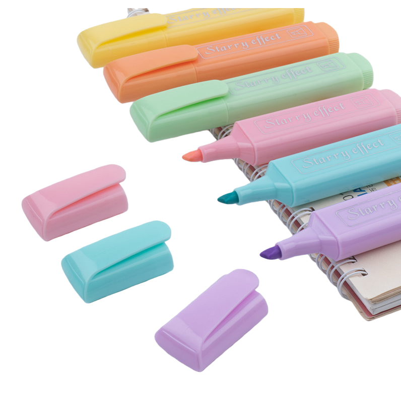 Watercolor pens, triangular pen holders, highlighters, 8 pieces, 8-color ink, popular stationery and drawing pens Item Picture