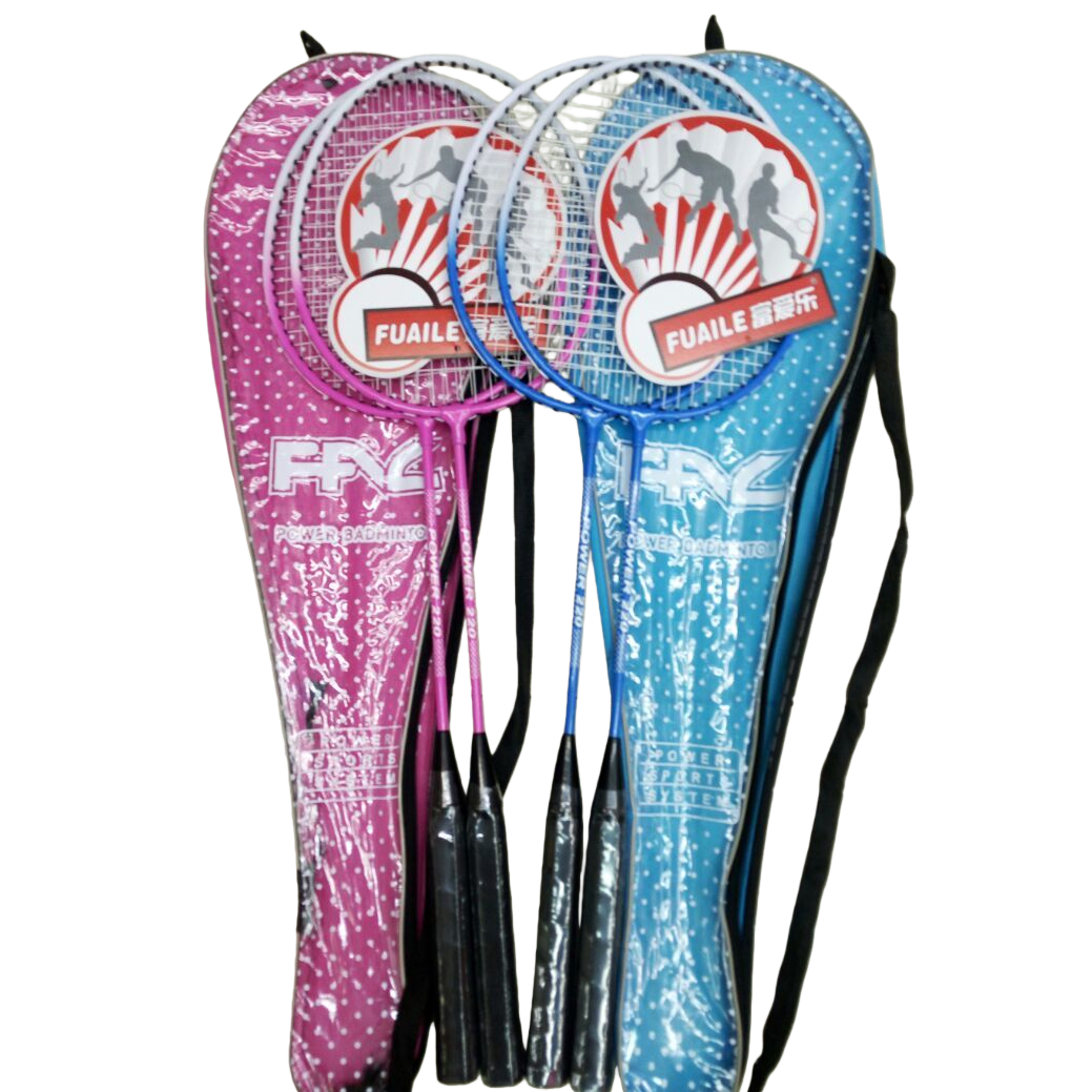 Pink and blue all-in-one badminton racket set, suitable for badminton, tennis and padel Item Picture