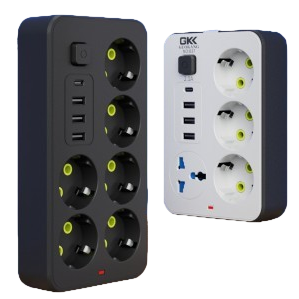 Bull Australian label one-on dual-control black and white multi-hole wall electrical socket Item Picture