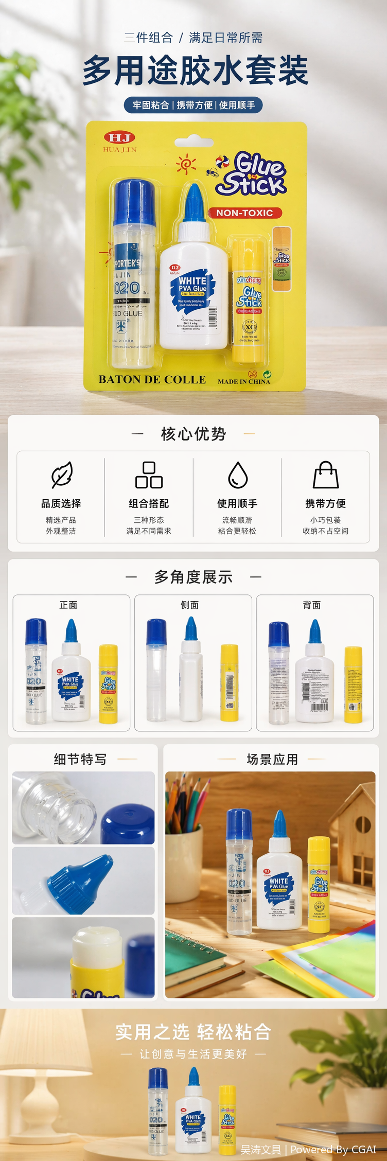 黄色酒精固体胶7ml 胶水办公学习用跨境款详情1