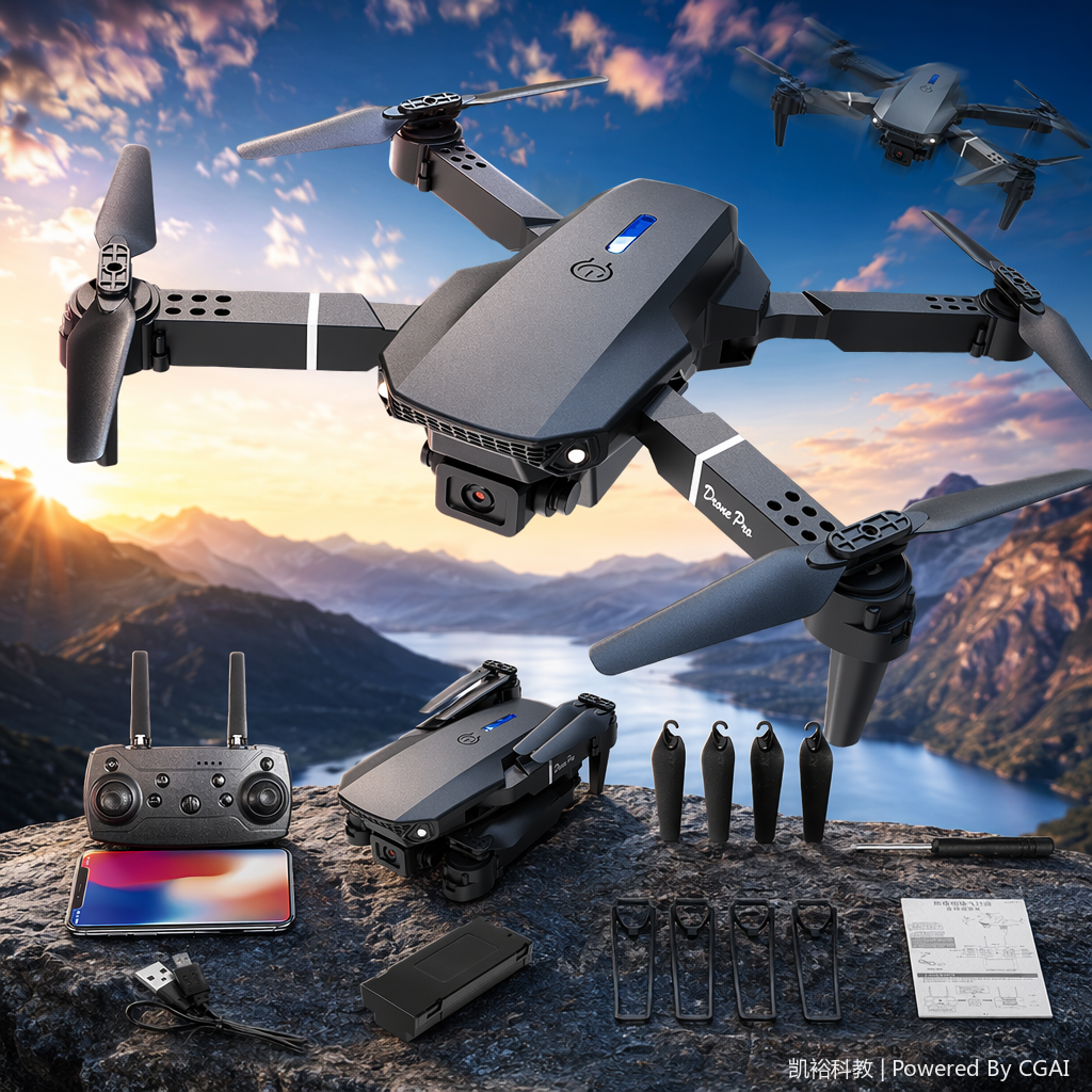 Cross-border E88pro/E99pro/K3 dual-camera aerial photography quadcopter fixed-altitude remote control aircraft toy Specification image