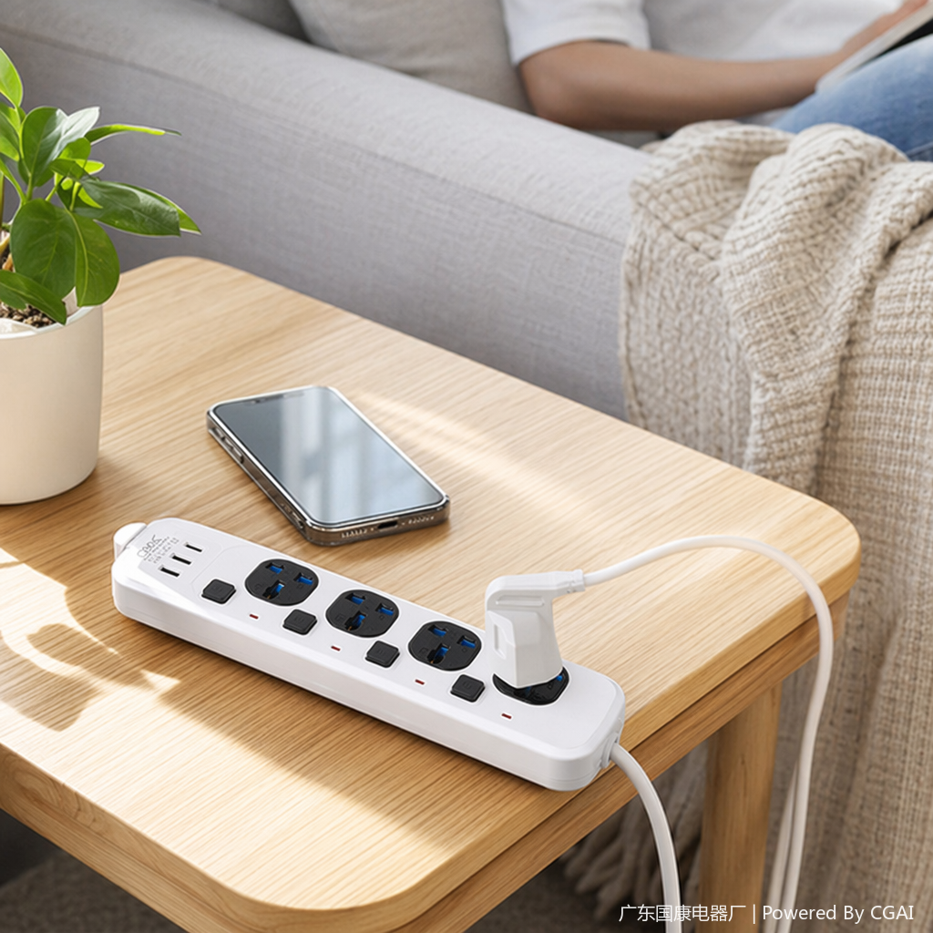 South American white multi-hole wiring socket, power strip, power socket board details Picture