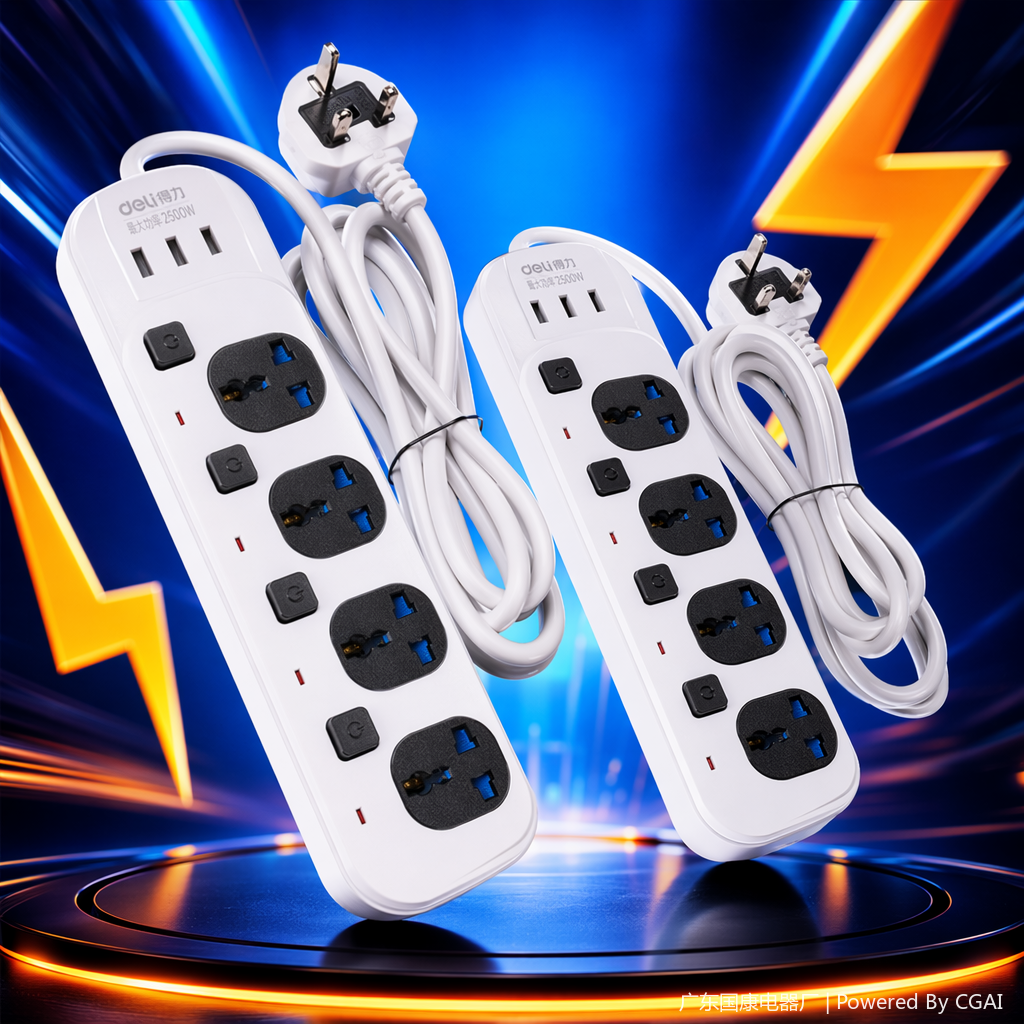 South American white multi-hole wiring socket, power strip, power socket board Specification image