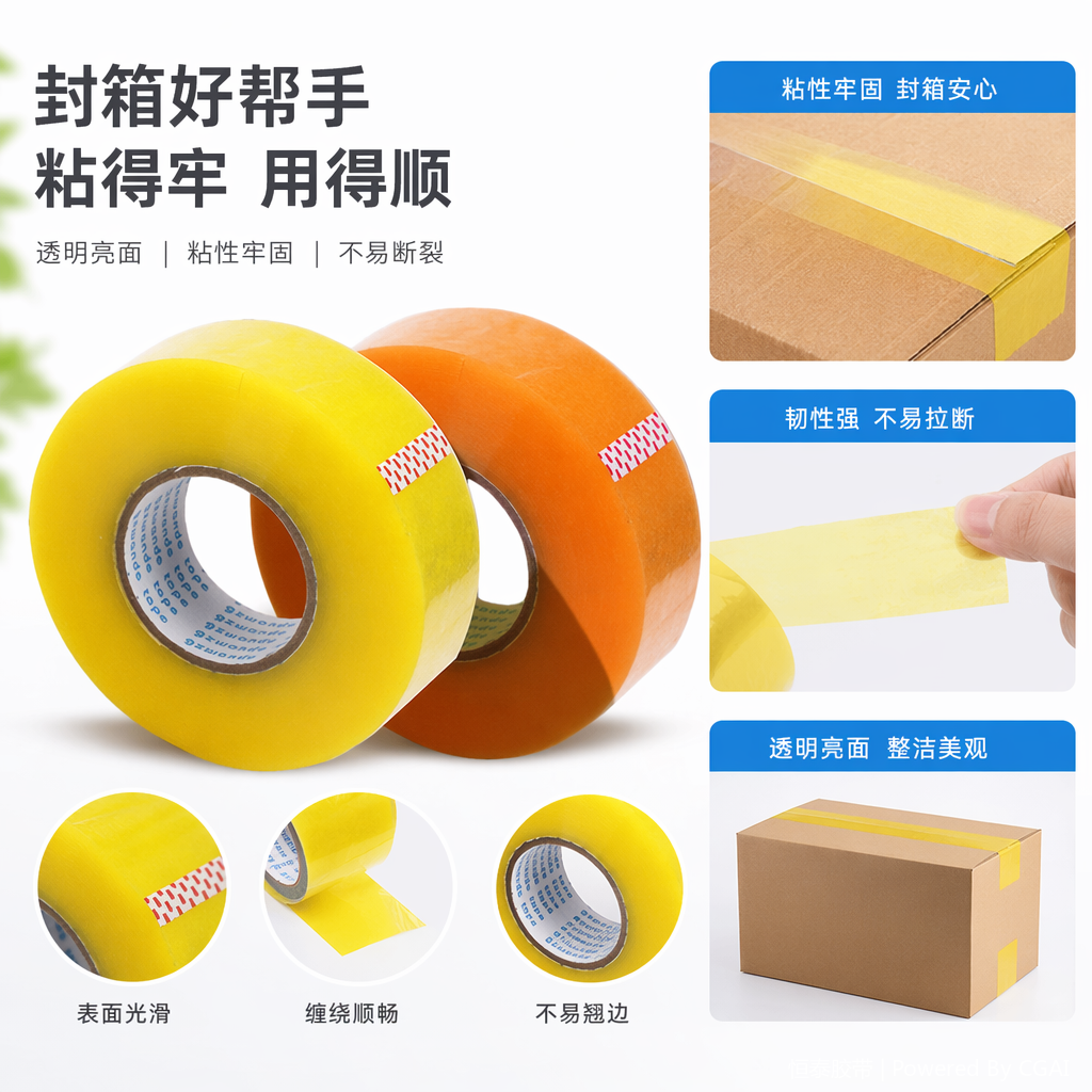 Hengtai tape Packaging tape, transparent adhesive tape, double-sided tape, 3CM