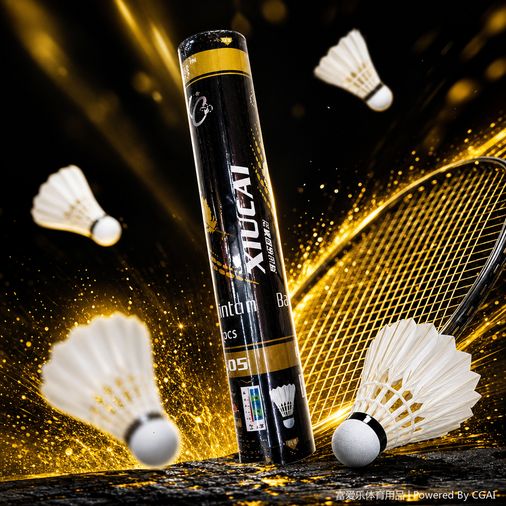 A set of three white badminton rackets in a black paper tube by Yashilong Specification image