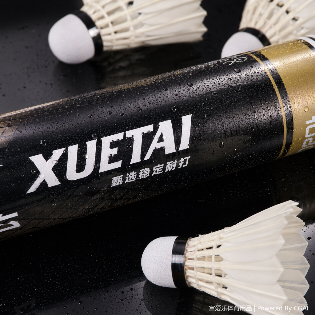 A set of three white badminton rackets in a black paper tube by Yashilong Application Scenario
