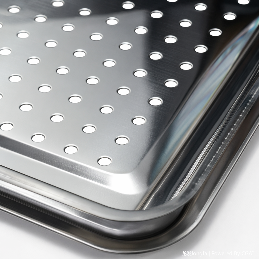 Thickened 304 stainless steel perforated and hollowed-out tray, 40*60*4.8CM Application Scenario