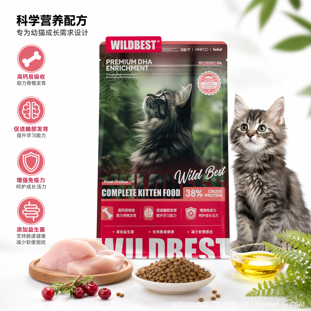 出口wildbest品牌猫猫干粮猫粮4斤高蛋白天然无谷