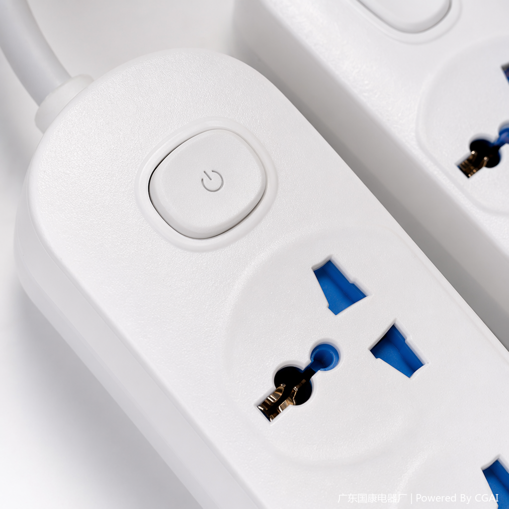 White multi-hole power socket accessory, power strip, socket board, socket protection cover Application Scenario