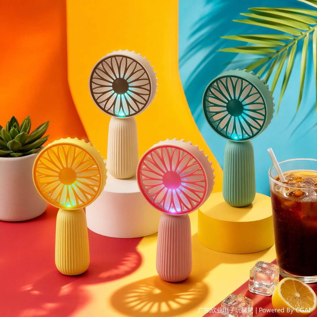 Simple and colorful handheld mini fan Specification image