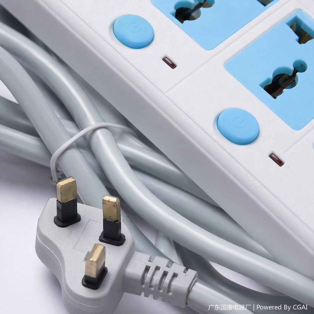 White multi-hole desktop socket, embedded wireless charger, smart switch, multi-functional power strip Application Scenario