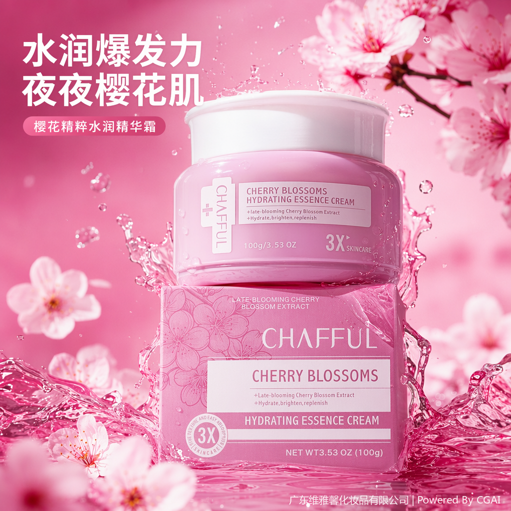Xiangfu 'er Cherry Blossom Moisturizing Essence Cream 100g Hydrating Moisturizing Skin Cream details Picture