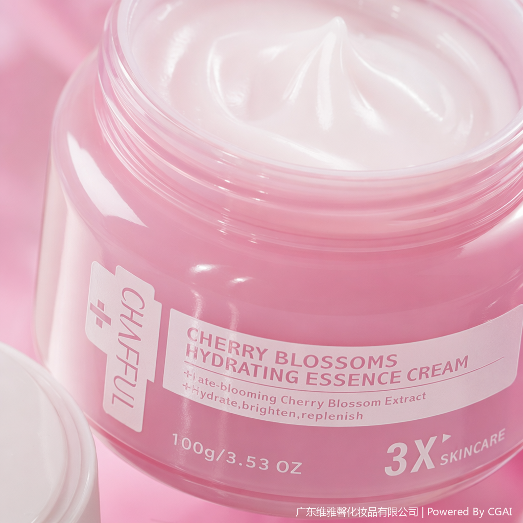 Xiangfu 'er Cherry Blossom Moisturizing Essence Cream 100g Hydrating Moisturizing Skin Cream Application Scenario