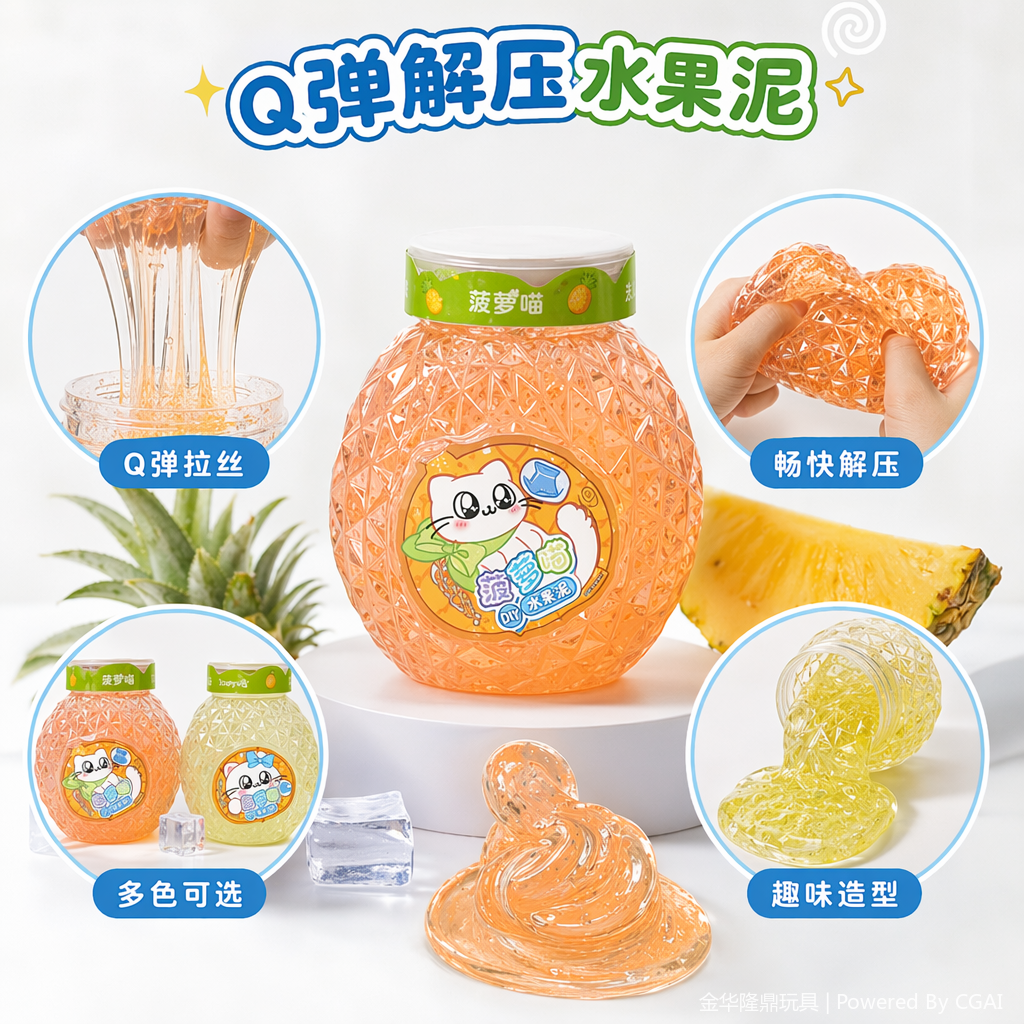 Pineapple Cat -DIY Fruit Puree Item Picture
