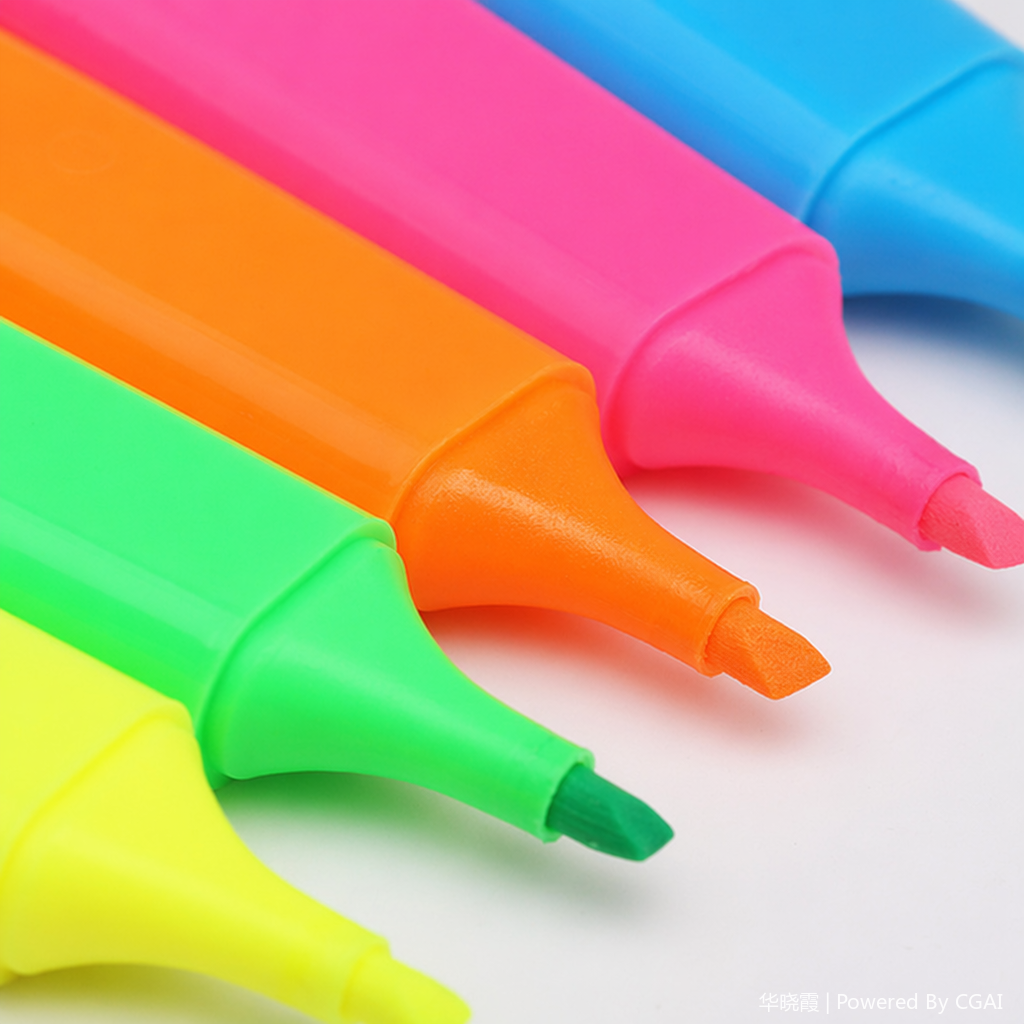 Mermaid Flash Color Highlighter, Halloween stationery, watercolor pen, Highlighter Application Scenario