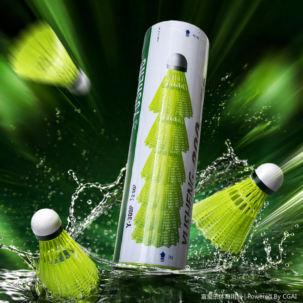 Green badminton cylinder badminton bag, multi-layer storage, portable and lightweight sports accessory Specification image