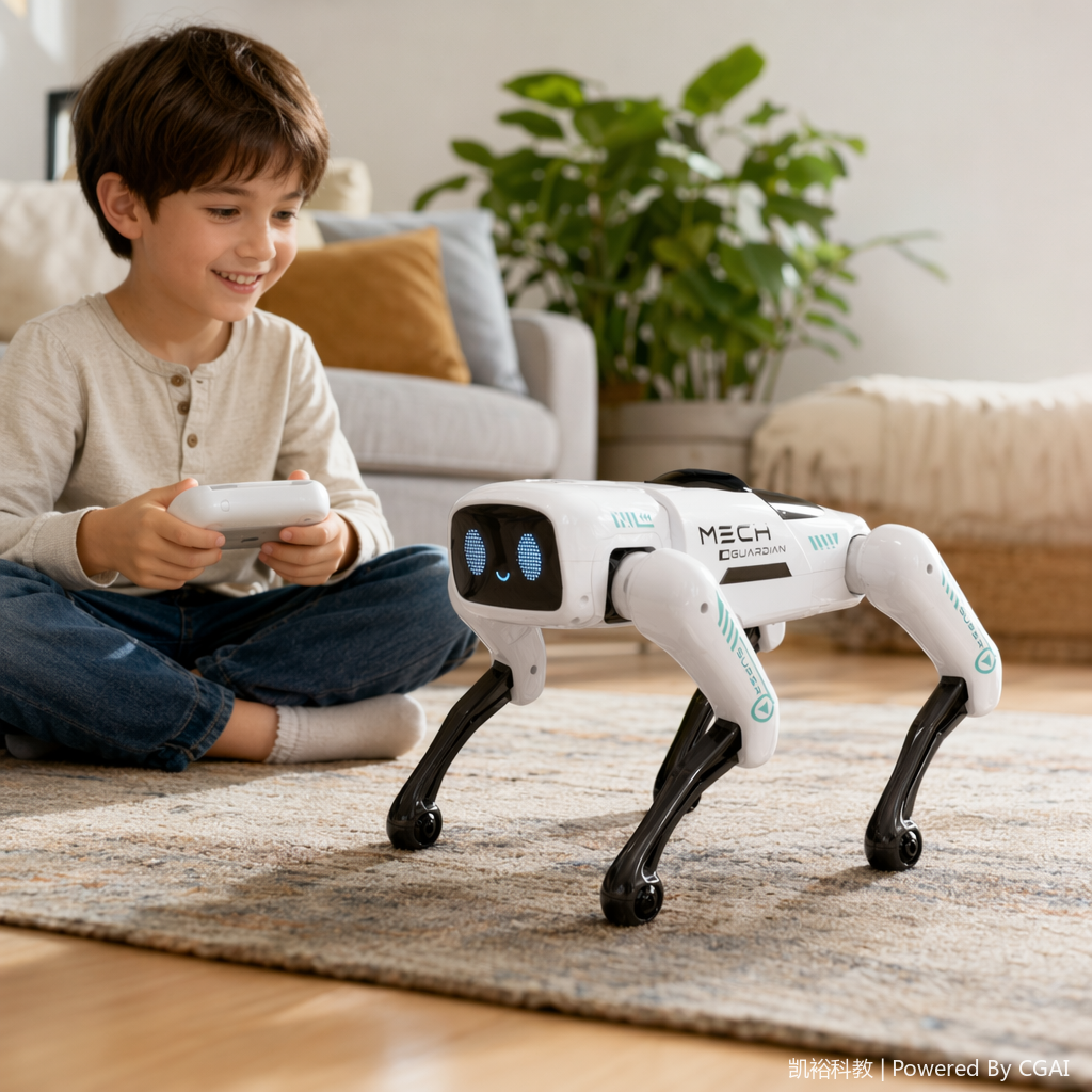 FOOZAC's new ai smart robot dog, mechanical and electronic children's toy, manual programming remote control boy gift, AI toy details Picture