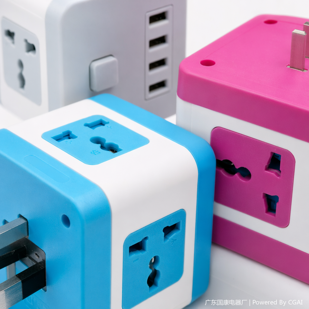 Color cube desktop socket, embedded wireless charger, smart switch, multi-functional Mexican style Application Scenario