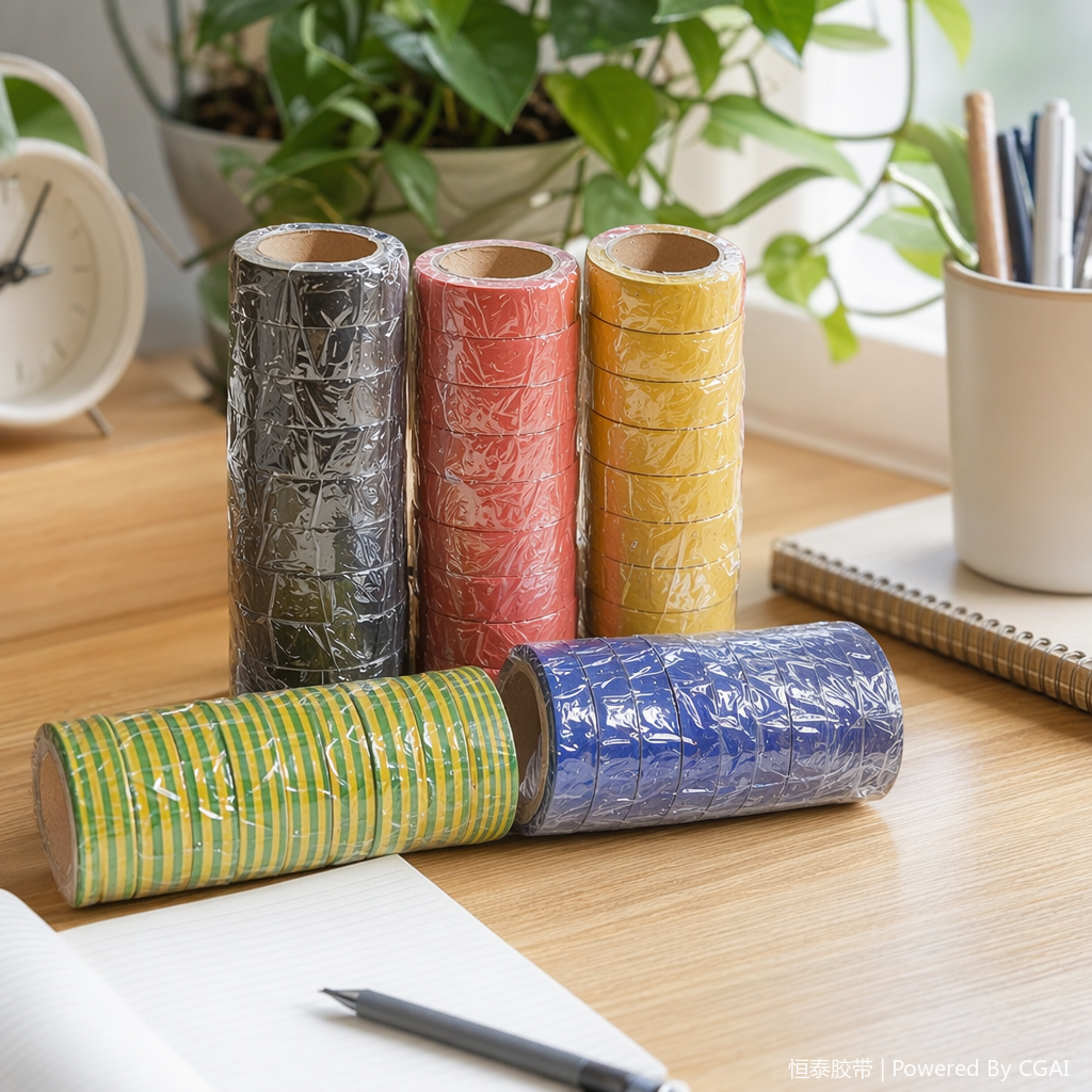 Electrical tape, colored insulating tape, roll electrical tape, high-temperature resistant release film, hydrocolloid, electrical insulation details Picture