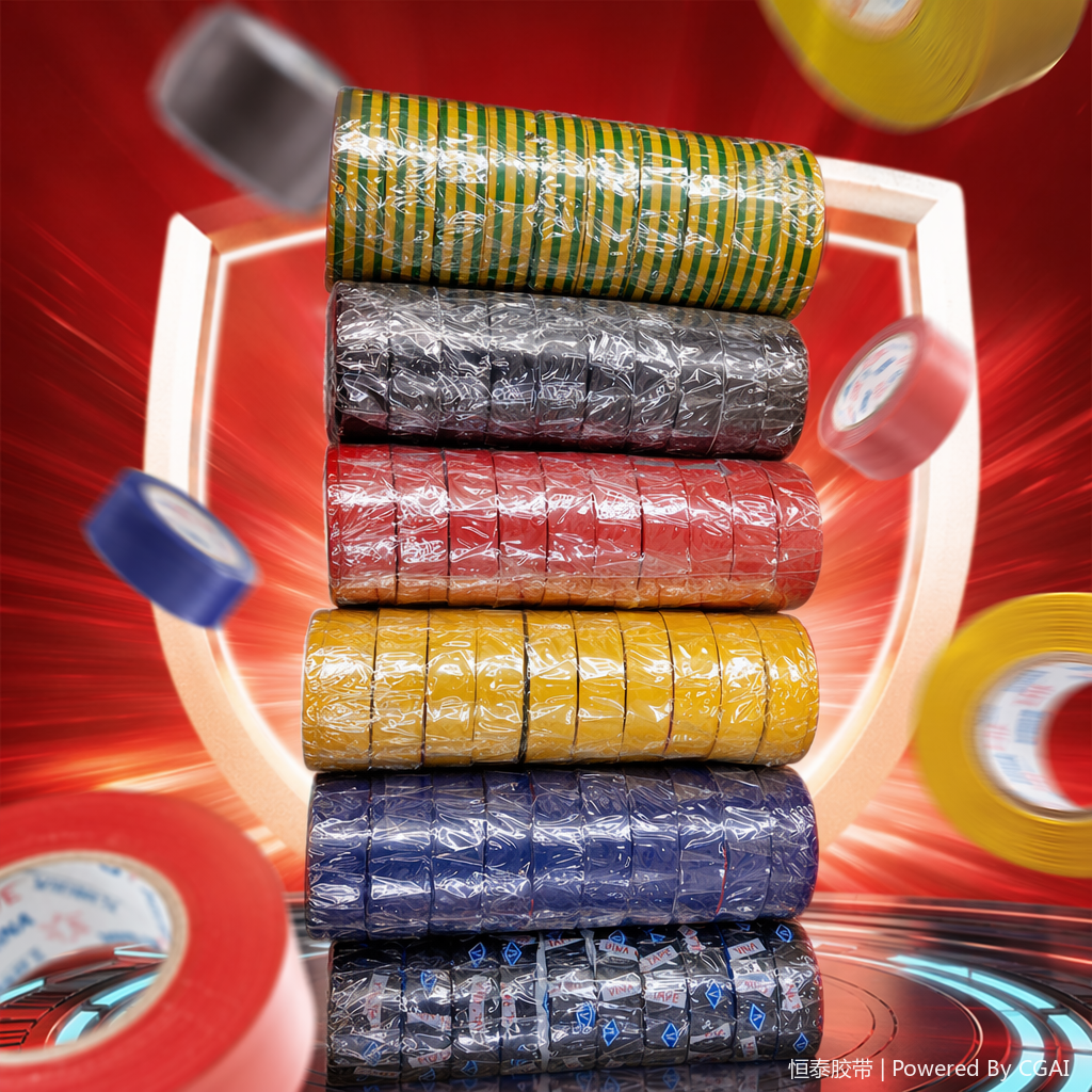 Electrical tape, colored insulating tape, roll electrical tape, high-temperature resistant release film, hydrocolloid, electrical insulation Specification image
