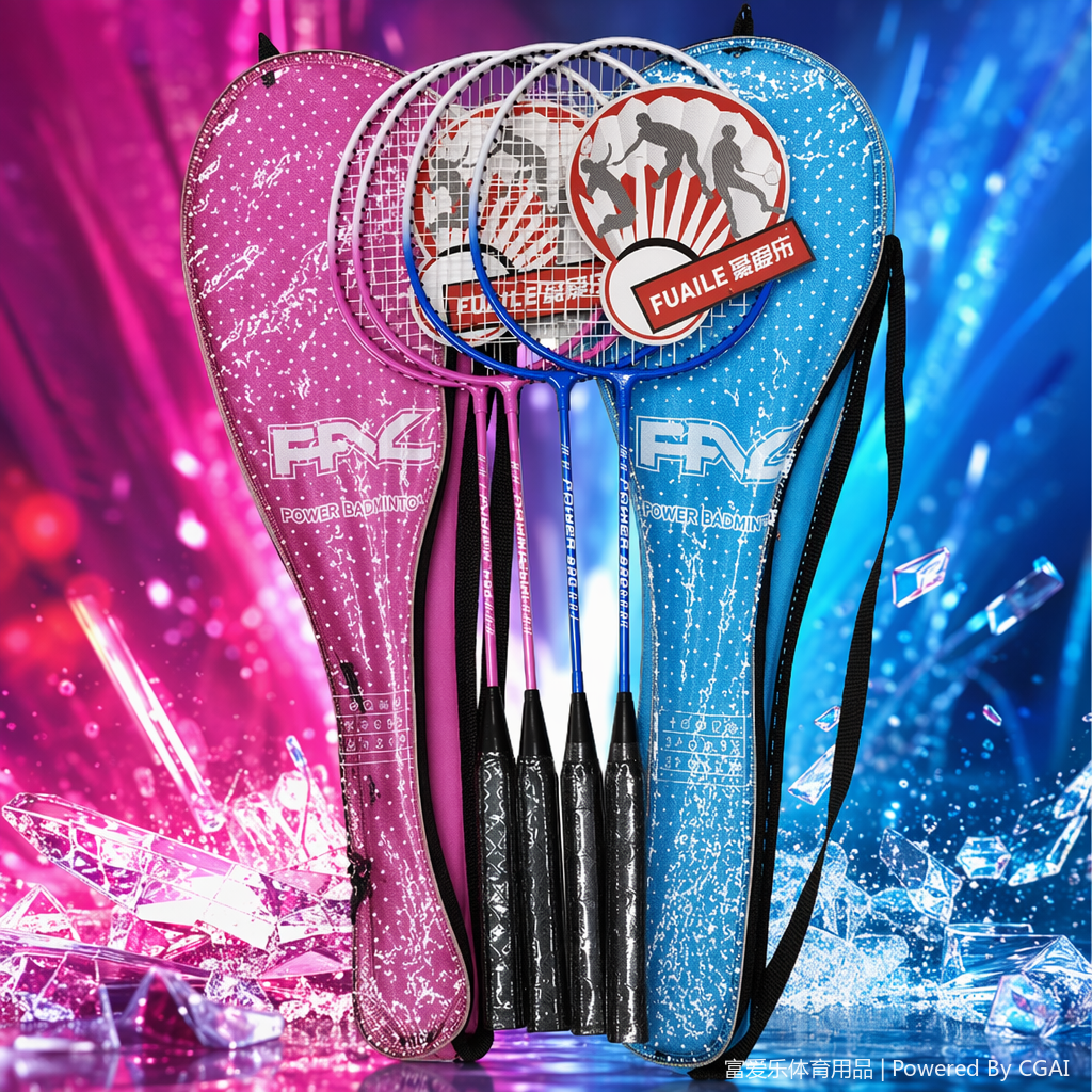 Pink and blue table tennis racket case dedicated badminton racket bag Specification image