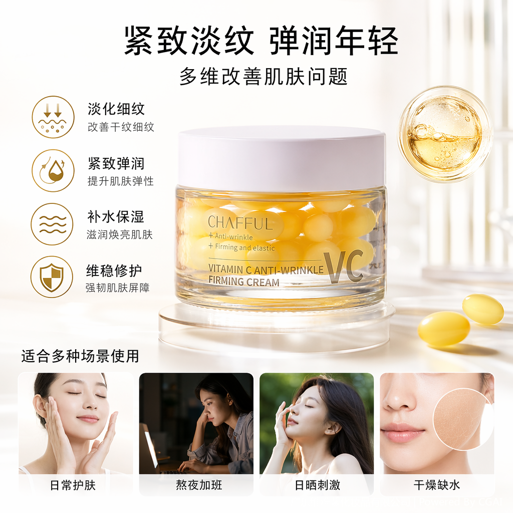 Xiangfu 'er vc Anti-wrinkle Firming Cream Hydrating Morning and Night Cream Moisturizing Specification image