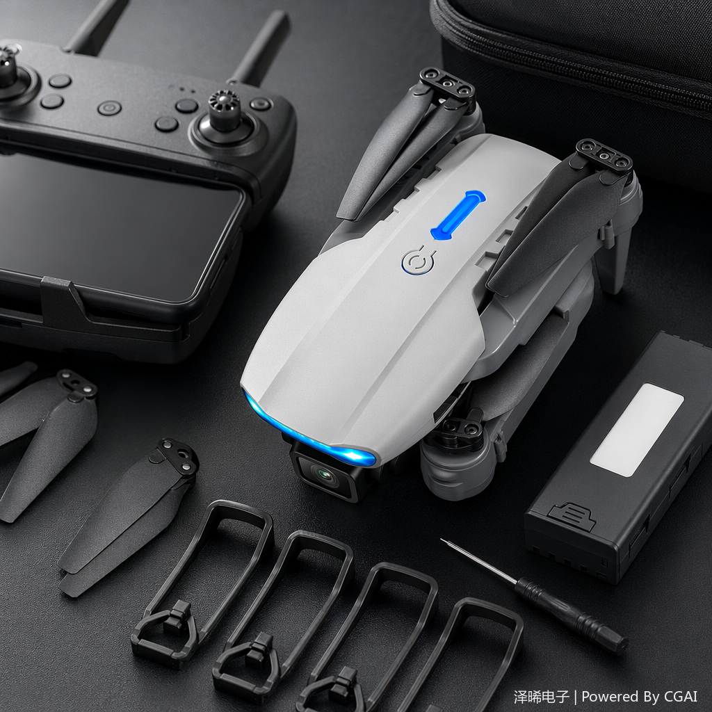 E99 Folding drone, a black drone, is a stable, portable and remote-controlled aerial photography device Application Scenario