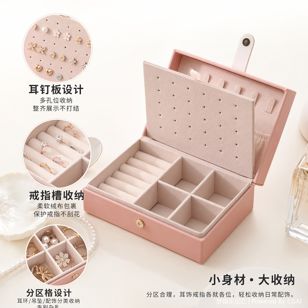 高端珠宝首饰礼盒 丝绒戒指盒项链盒手串盒首饰袋卡纸盒首饰包丝绒戒指盒
