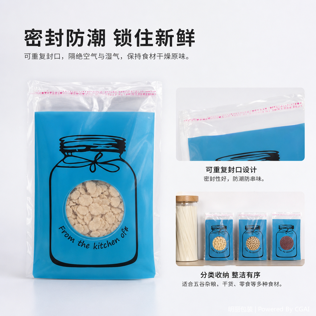 PVC塑料自封袋 OPP铝箔自立包装袋 多规格自封袋