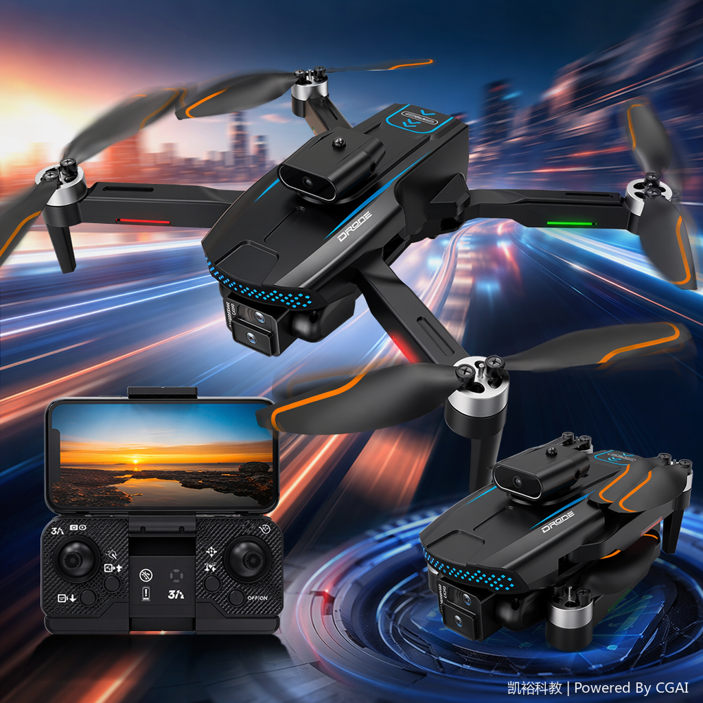 FOOZAC's new cross-border product, LF662, is a high-definition aerial photography drone with dazzling lights, a remote-controlled aircraft, and an obstacle avoidance quadcopter Specification image