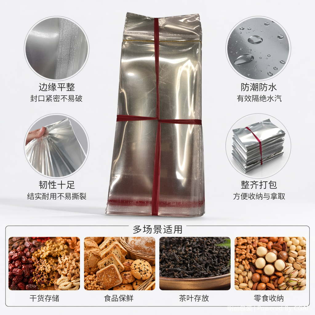 铝箔自立自封袋 食品级PVC塑料包装袋 多尺寸密封保鲜