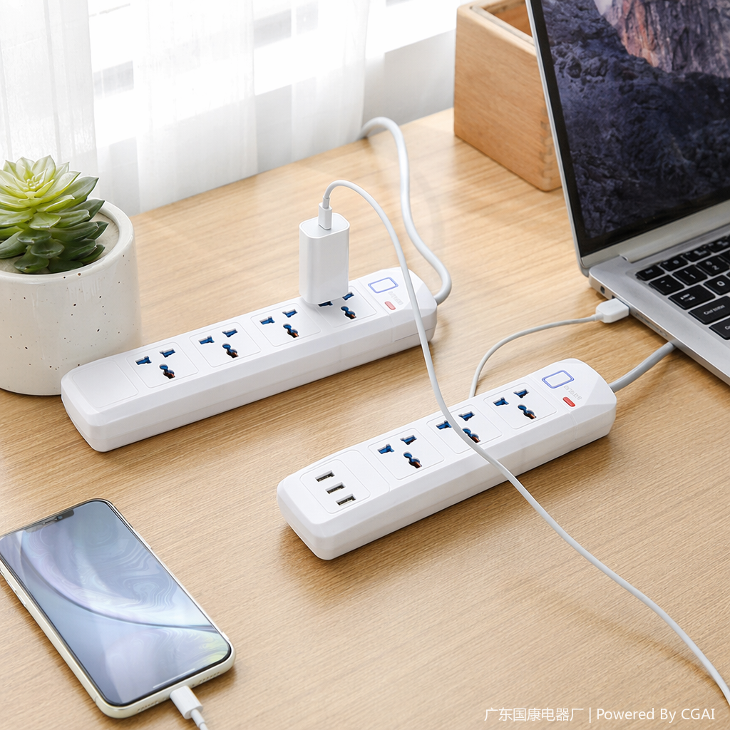 South American white multi-hole wiring socket, power strip, power board, socket board details Picture