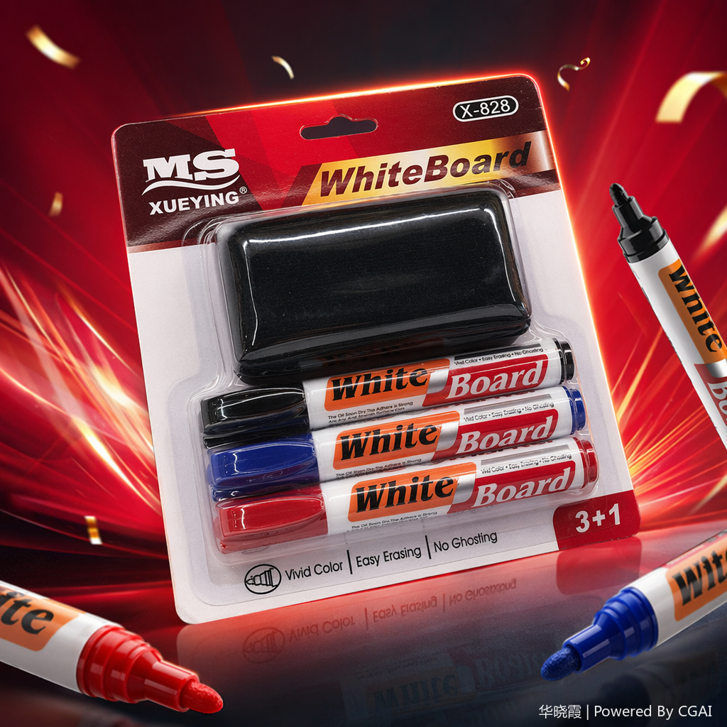 TL Water-based colored whiteboard pen set, red and black packaging, erasable whiteboard writing board Specification image