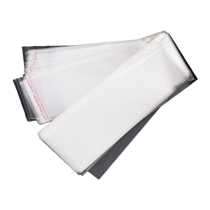 Transparent OPP long strip self-adhesive plastic self-sealing bag, PVC aluminum foil self-standing packaging bag, opp bag Item Picture