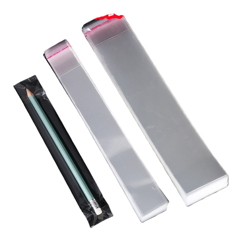 Transparent OPP long strip self-adhesive plastic self-sealing bag, PVC aluminum foil self-standing packaging bag, opp bag Item Picture