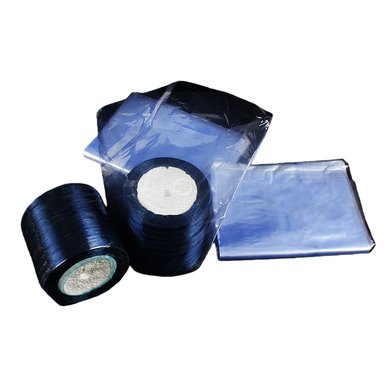 Blue PVC static heat shrinkable film gold onion plastic-sealed blister bag Item Picture