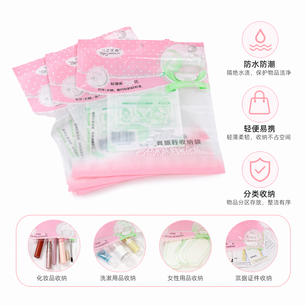 铝箔自立自封袋 食品级PVC塑料包装袋 多用途密封保鲜