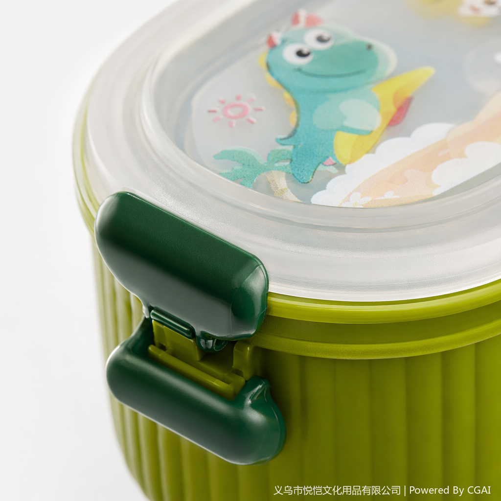 Colorful cartoon plastic food storage box combination, student and children's lunch box, simple lunch box Application Scenario