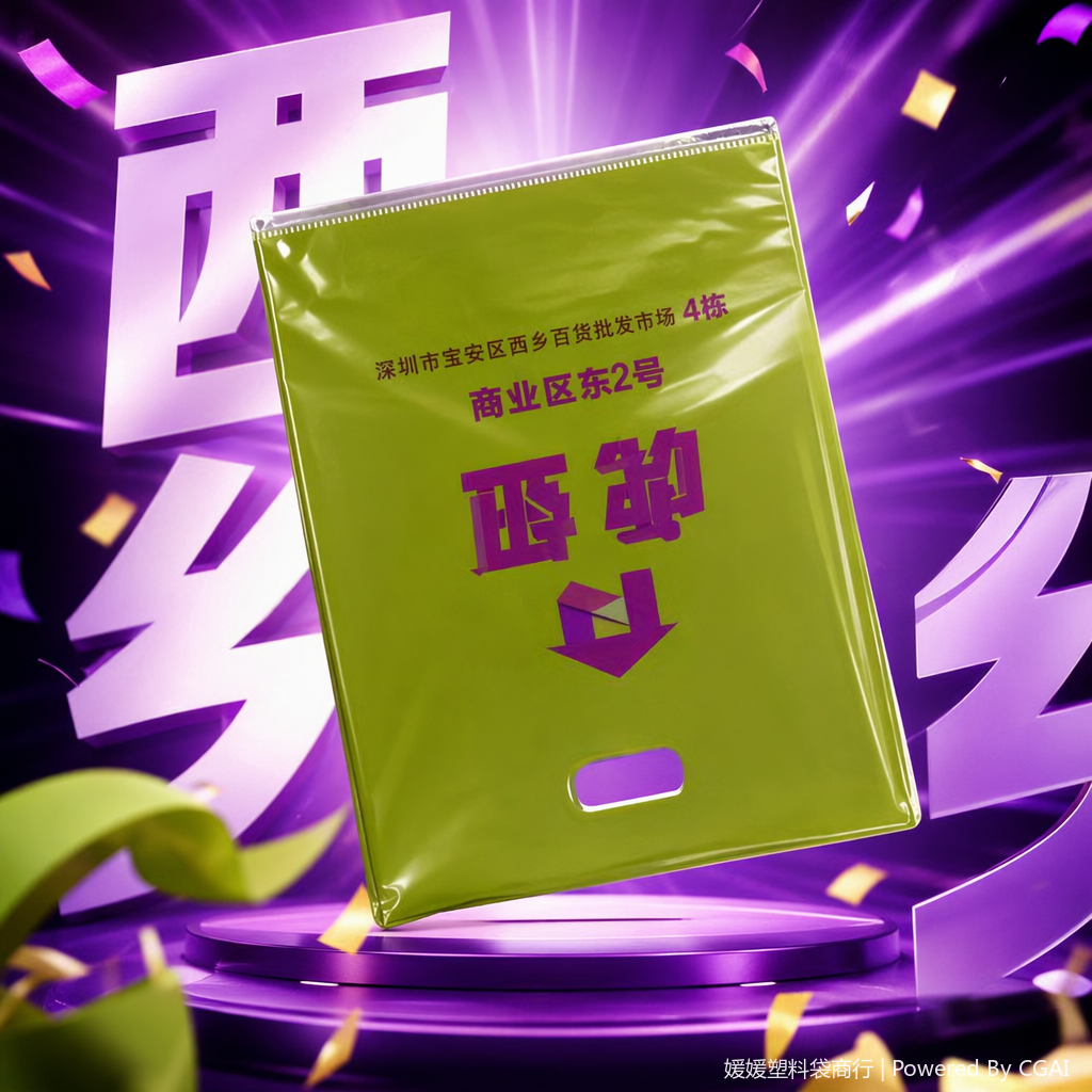 Environmentally friendly thickened green plastic vest bag, supermarket takeout packaging hand-held packaging bag Specification image