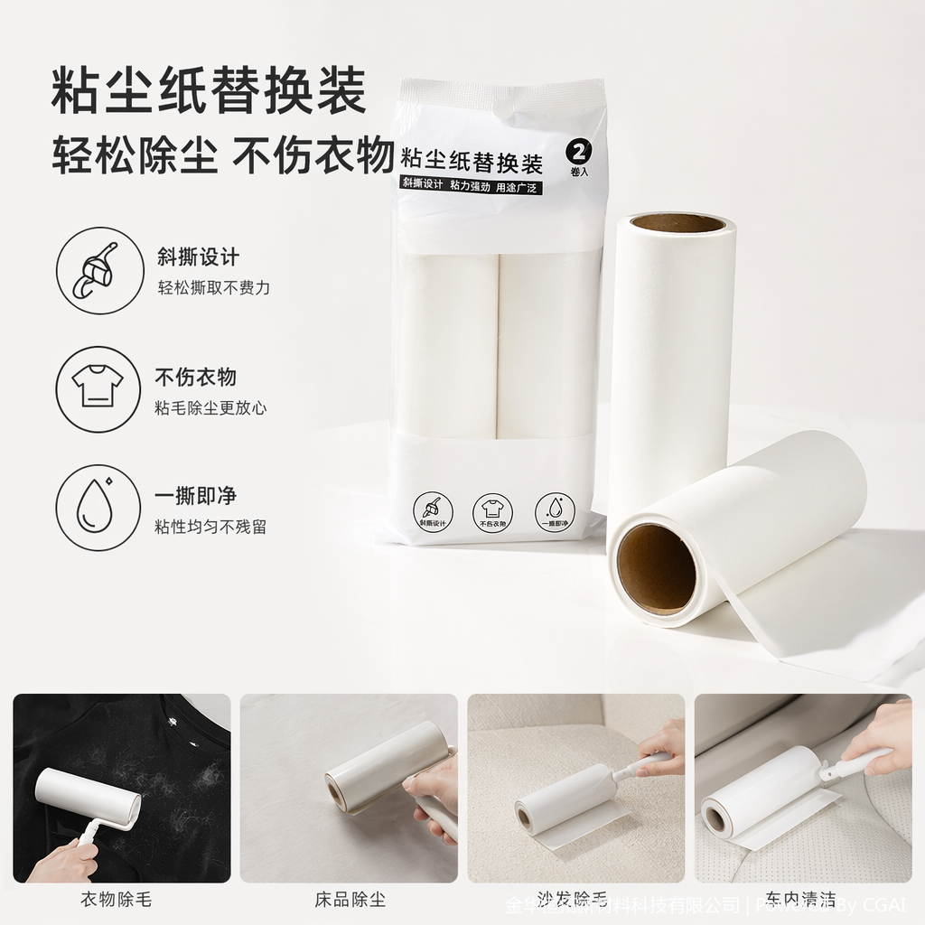 白色粘尘纸替换纸家居好物除尘粘毛神器