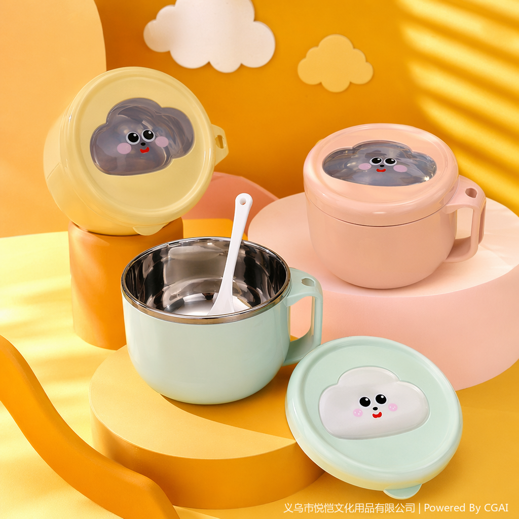 Cross-border direct supply single-layer microwave-safe lunch box, food-grade instant noodle lunch box Specification image
