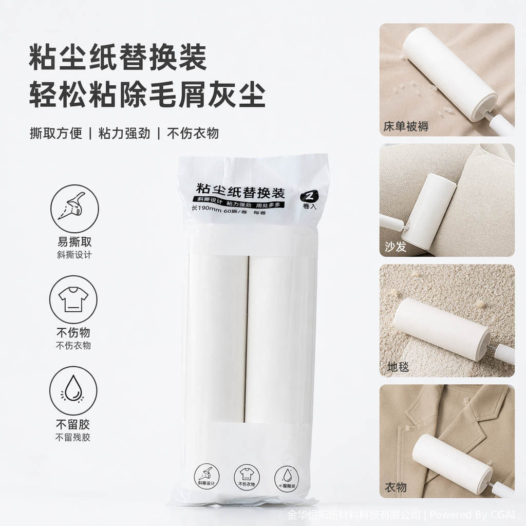 白色粘尘纸替换装 其他工业用纸 无尘清洁卷装