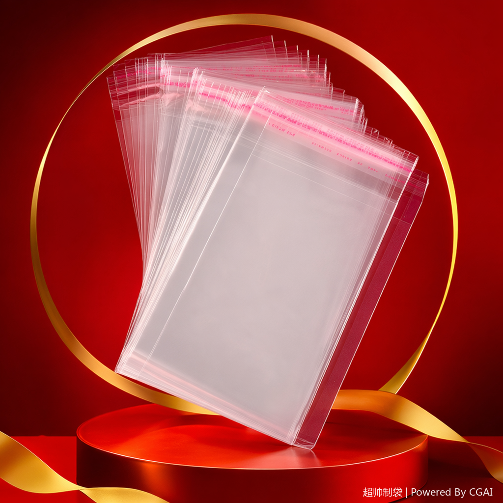 أكياس OPP الشفافة المصنوعة من البلاستيك المغلف ذاتيا من ألومينيوم PVC ذاتية التشغيل Specification image