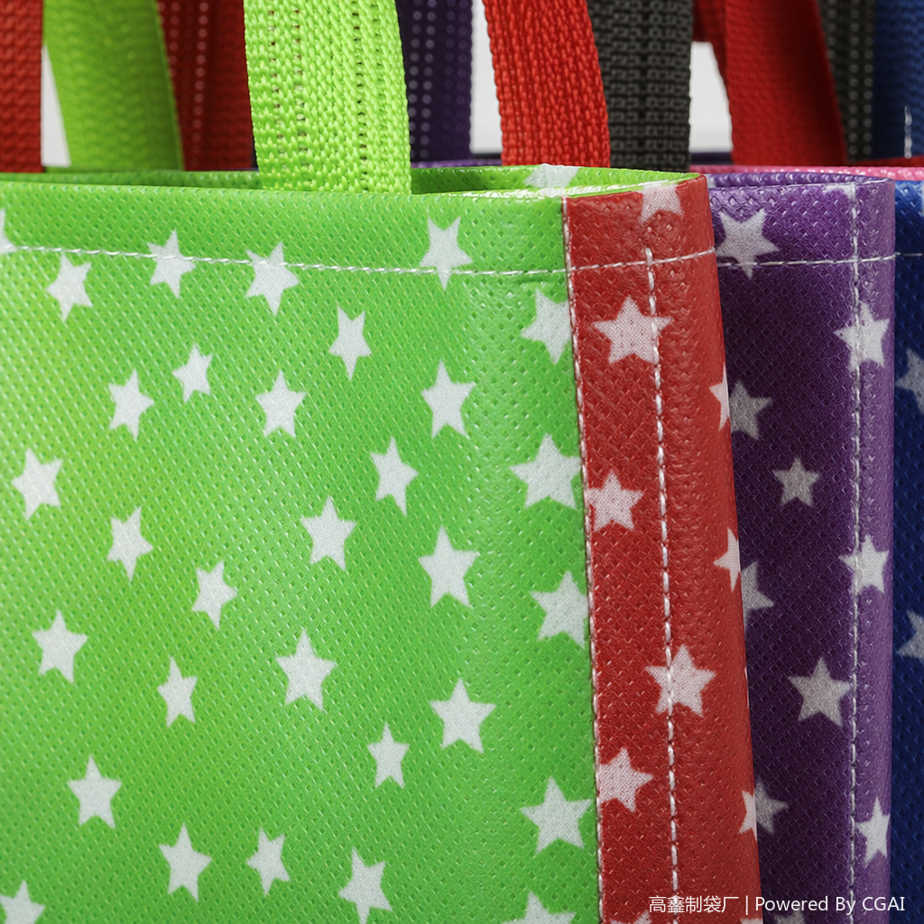 Colorful striped transparent plastic handbags, gift bags and packing bags Application Scenario