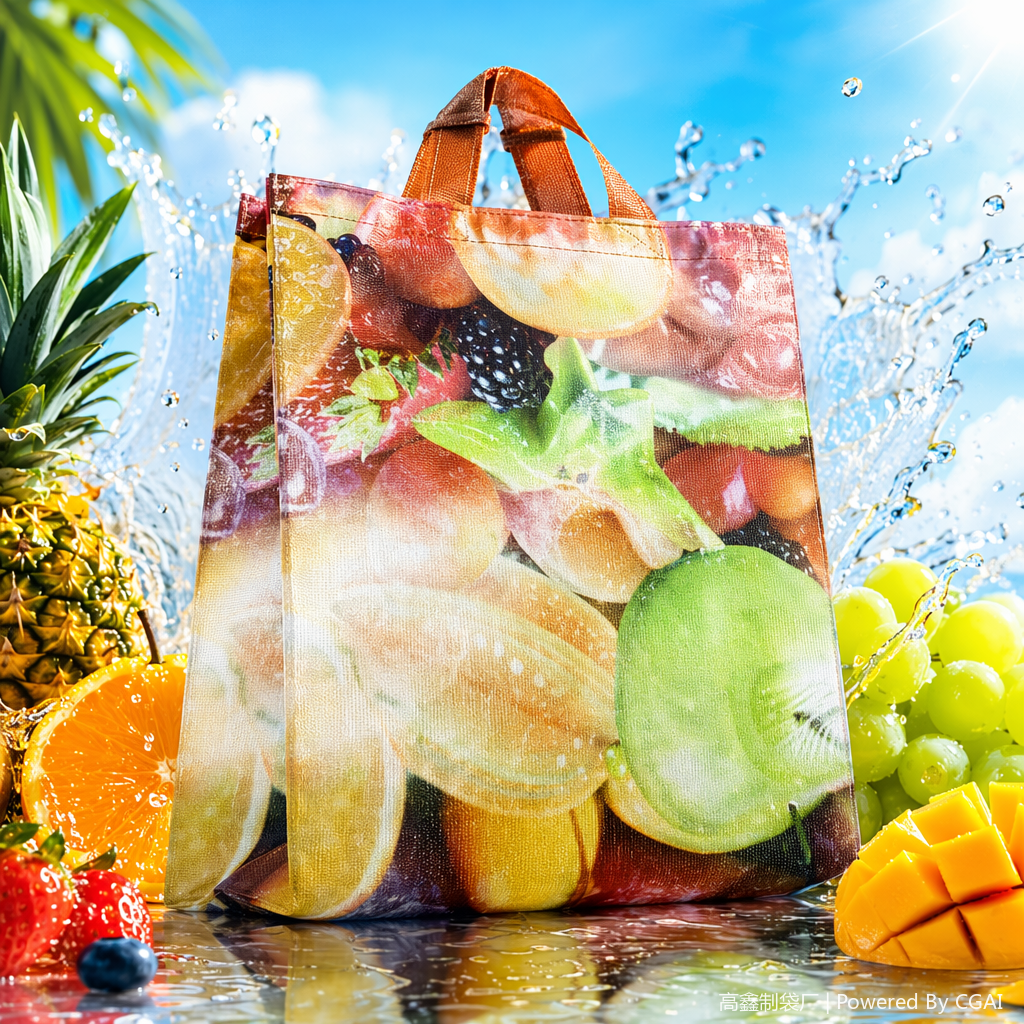 Customized large drawstring woven bags made of non-woven fabric Specification image