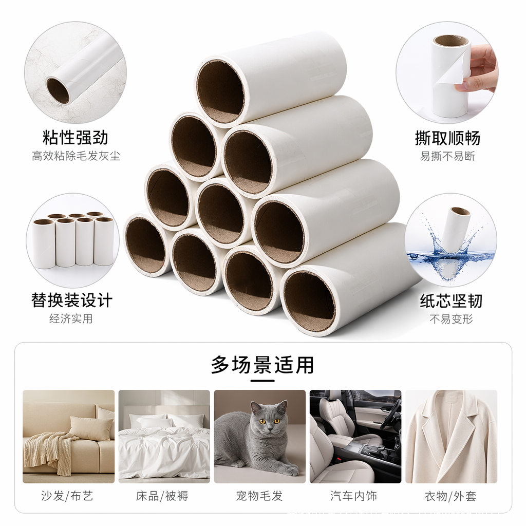 粘毛滚除毛器毛球剃毛粘毛神器沾毛器替换粘毛纸