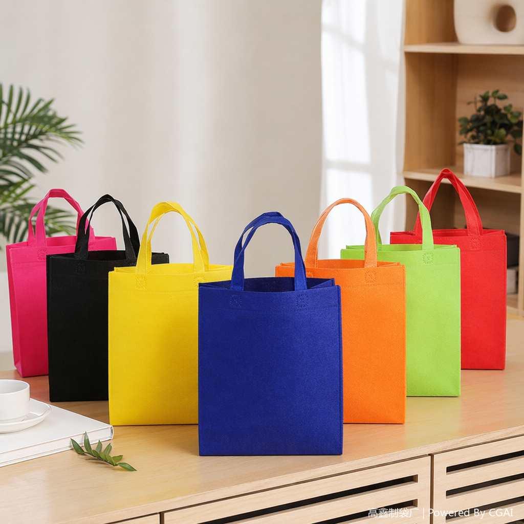 Custom-made eco-friendly colored non-woven fabric drawstring drawstring bags, large portable shopping bags details Picture